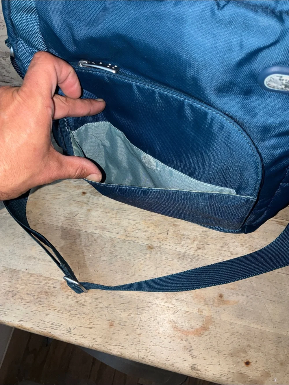 Tumi Navy Blue Messenger Crossbody Bag